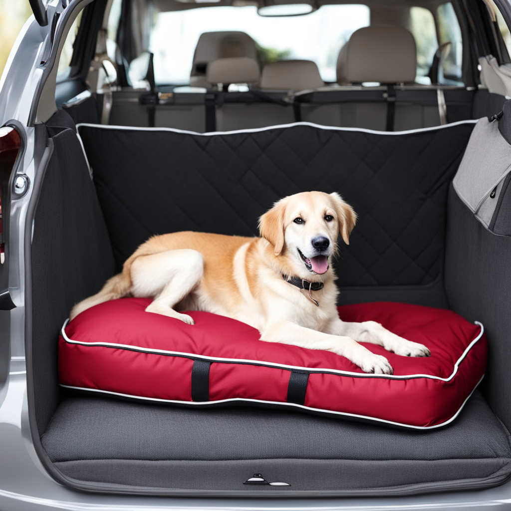dog bed for back of suv, dog bed for traveling in car, travel pet bed for car,