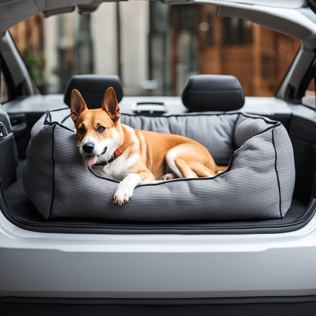 dog travel car bed, travel dog bed car seat, Pet-friendly car travel accessories,
